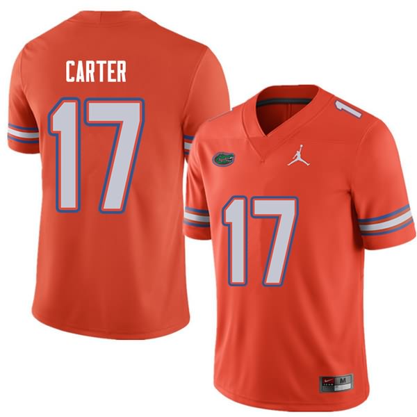 NCAA Florida Gators Zachary Carter Men's #17 Jordan Brand Orange Stitched Authentic College Football Jersey ABB4464XG